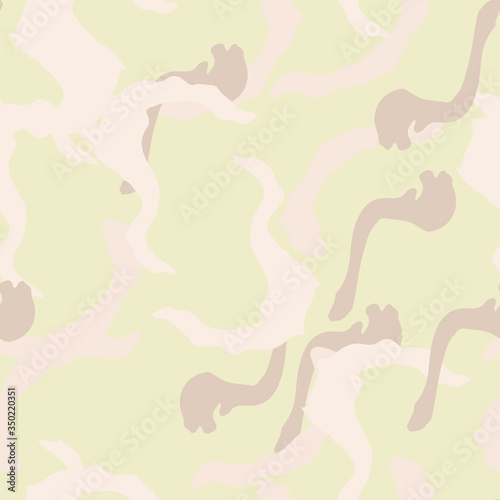 Field camouflage of various shades of green, brown and beige colors © Ko_Te
