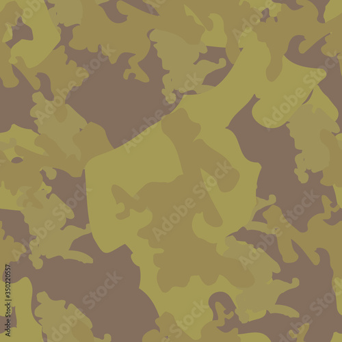 Forest camouflage of various shades of green and brown colors