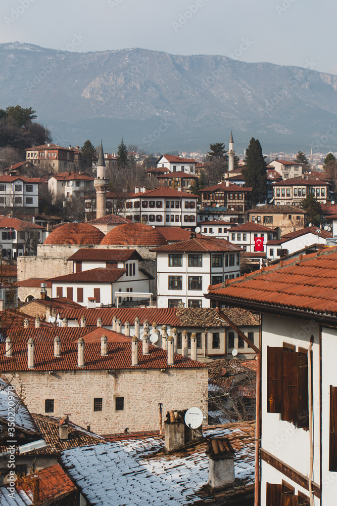 Fototapeta premium beautiful Safranbolu houses and skyline