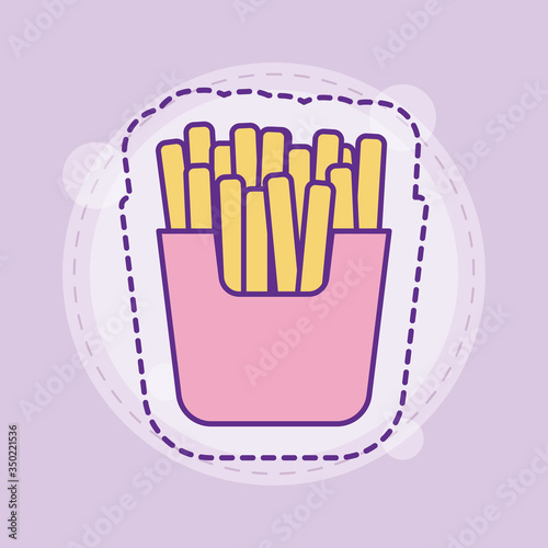 Cute french fries vector design