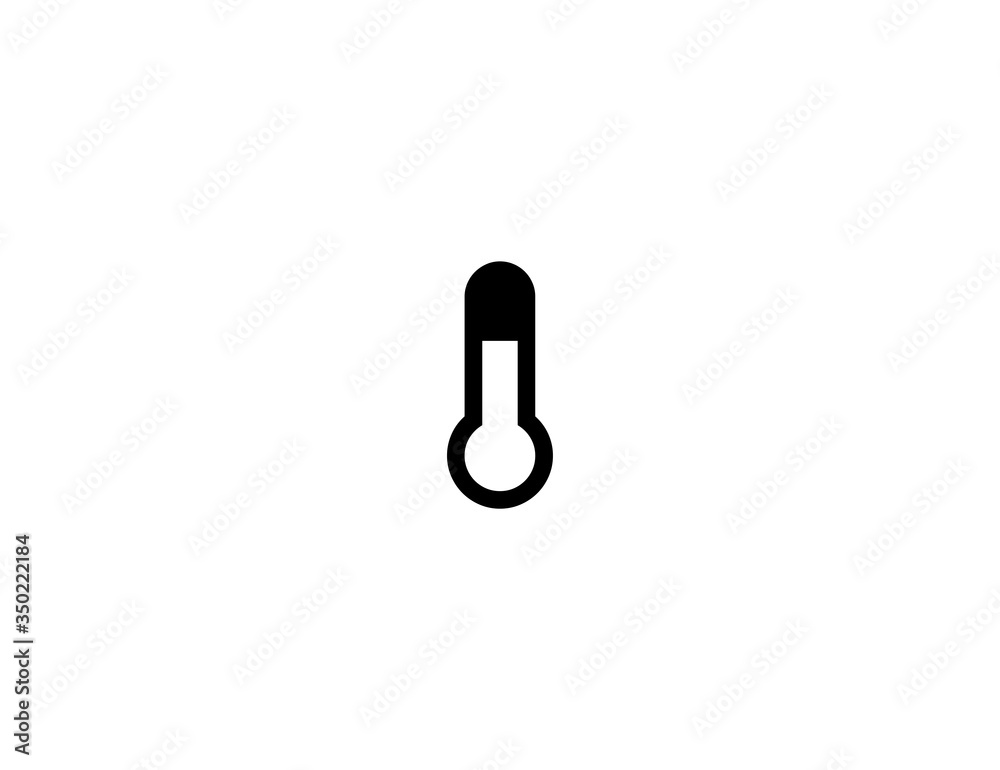 Thermometer vector flat icon. Isolated Temperature measurement emoji illustration Thermometer vector flat icon. Isolated Temperature measurement emoji illustration