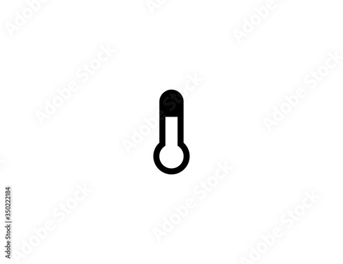 Thermometer vector flat icon. Isolated Temperature measurement emoji illustration