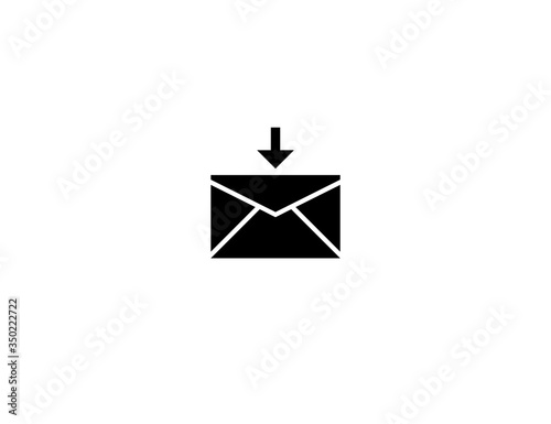 Envelope vector flat icon. Isolated message coming, email notification emoji illustration