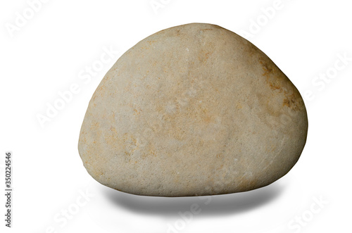 Brown stone isolated from a white background