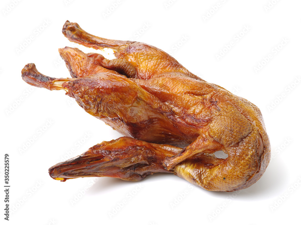 Peking Duck, China's most famous dish on white background Peking Duck, China's most famous dish on white background