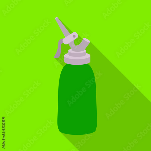 Vector design of bottle and cream logo. Web element of bottle and cake stock vector illustration.