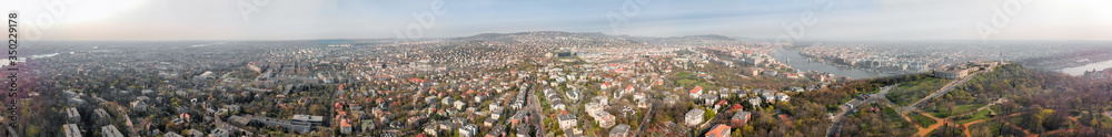 Aerial view of Budapest panorama in spring season, Hungary Aerial view of Budapest panorama in spring season, Hungary