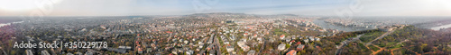 Aerial view of Budapest panorama in spring season  Hungary