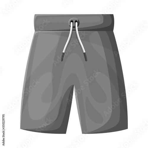 Vector illustration of shorts and beachwear symbol. Graphic of shorts and underpants stock vector illustration.