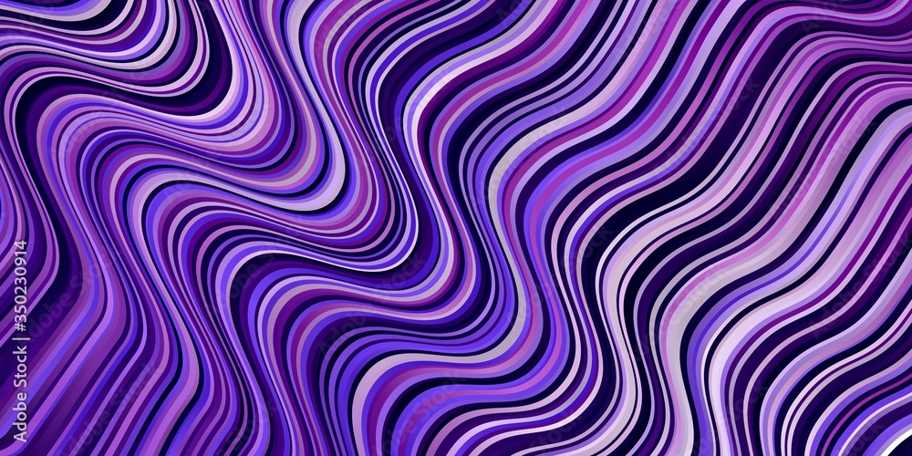 Light Purple vector background with wry lines. Colorful illustration with curved lines. Smart design for your promotions.