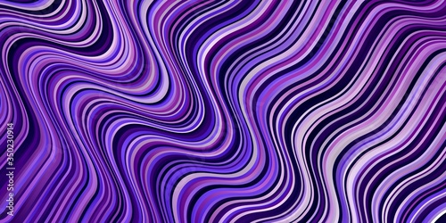 Light Purple vector background with wry lines. Colorful illustration with curved lines. Smart design for your promotions.