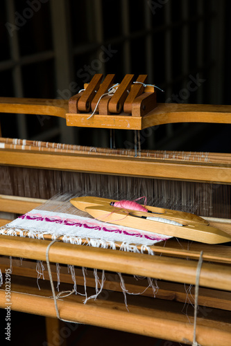 Old traditional weaving mac...