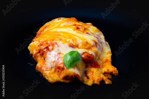Chicken Parmesan Baked in Tomato Sauce with Mozzarella Chees