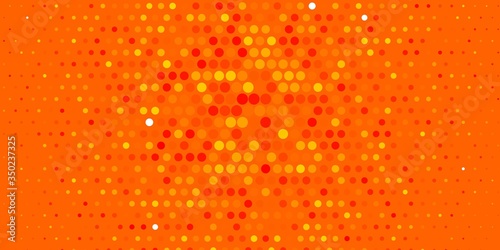 Light Orange vector layout with circle shapes. Abstract illustration with colorful spots in nature style. Pattern for business ads.