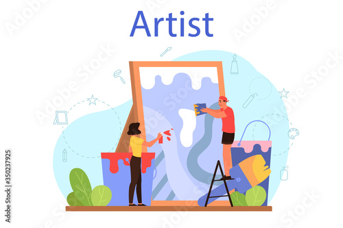Artist concept illustration. Idea of creative people and profession.