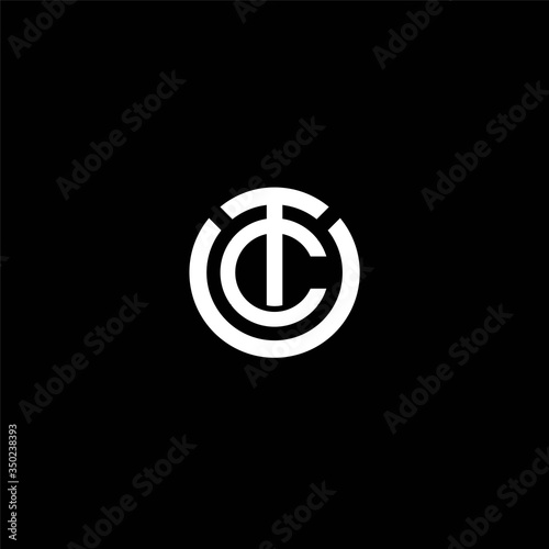 tc logo , letter  TC  circle vector image , letter TC CT circle  logo vector image  , letter tc circle icon logo design , circle letter tc logo icon  photo