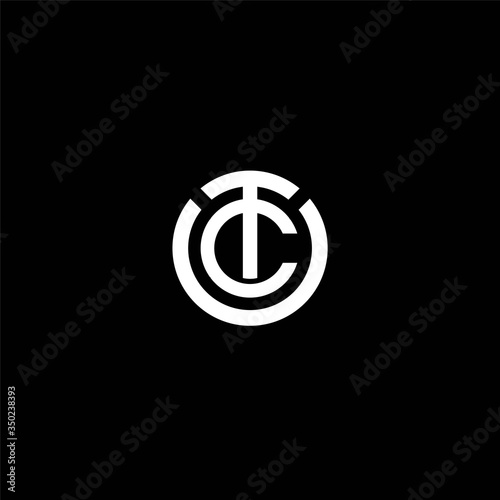 logo ct circle  , letter  TC  circle vector image , letter TC CT circle  logo vector image  , letter tc circle icon logo design , circle letter tc logo icon 