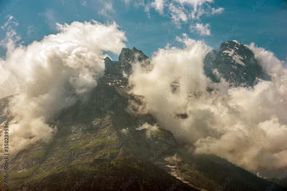 Fototapeta premium Peak Of Jungfrau Mountian In Switzerland.