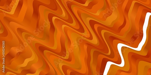 Light Orange vector backdrop with circular arc. Abstract illustration with gradient bows. Pattern for websites, landing pages.