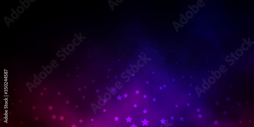 Dark Blue, Red vector layout with bright stars. Shining colorful illustration with small and big stars. Design for your business promotion.