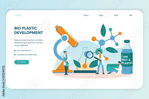 Biodegradable plastic invention and development web banner
