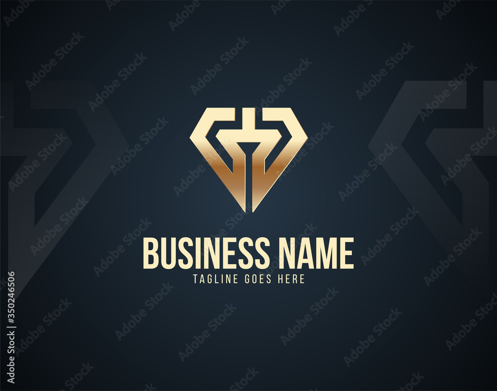 Modern and Luxury Sword design logo or icon template with gold color effects Modern and Luxury Sword design logo or icon template with gold color effects