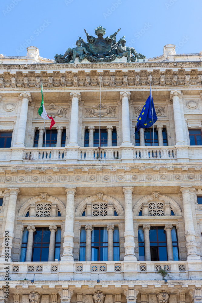 ROME, ITALY - 2014 AUGUST 18. View of Palazzo di Giustizia. Palace of Justice in Rome.