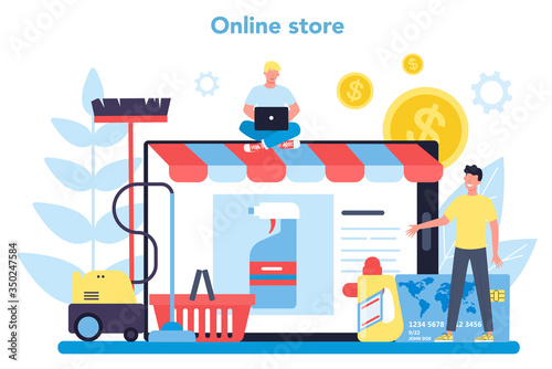 Cleaning service or company online service or platform. Collection