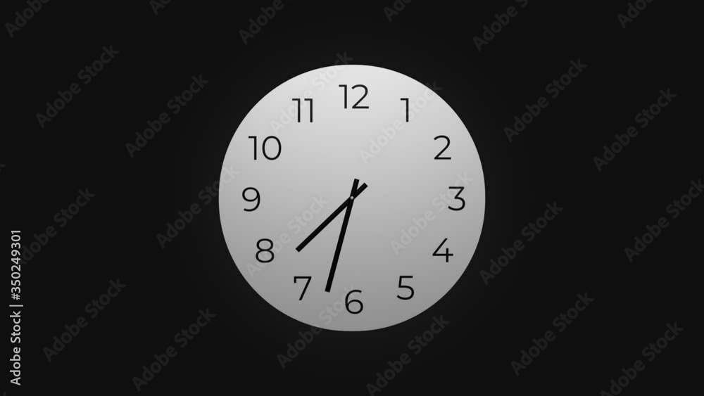 Clock Counting Down 24 Hour Day Fast Speed Timelapse 4K HD