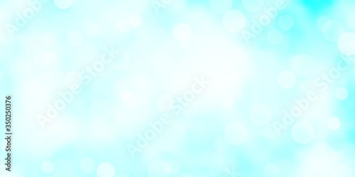 Light BLUE vector backdrop with dots. Modern abstract illustration with colorful circle shapes. Pattern for websites.