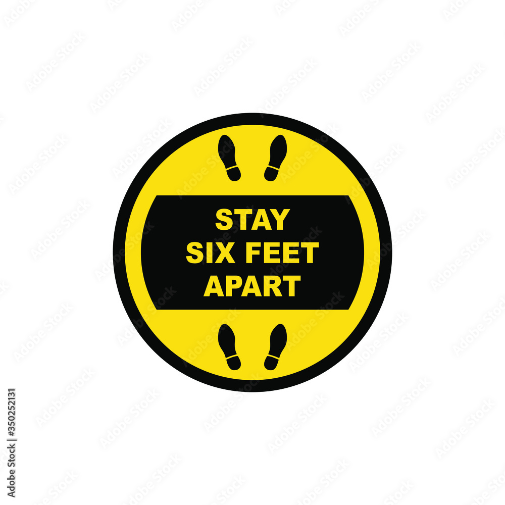 Obraz premium Social Distancing, Keep Distance, Stay Safe From Corona Covid19 Sign Vector Ready to print