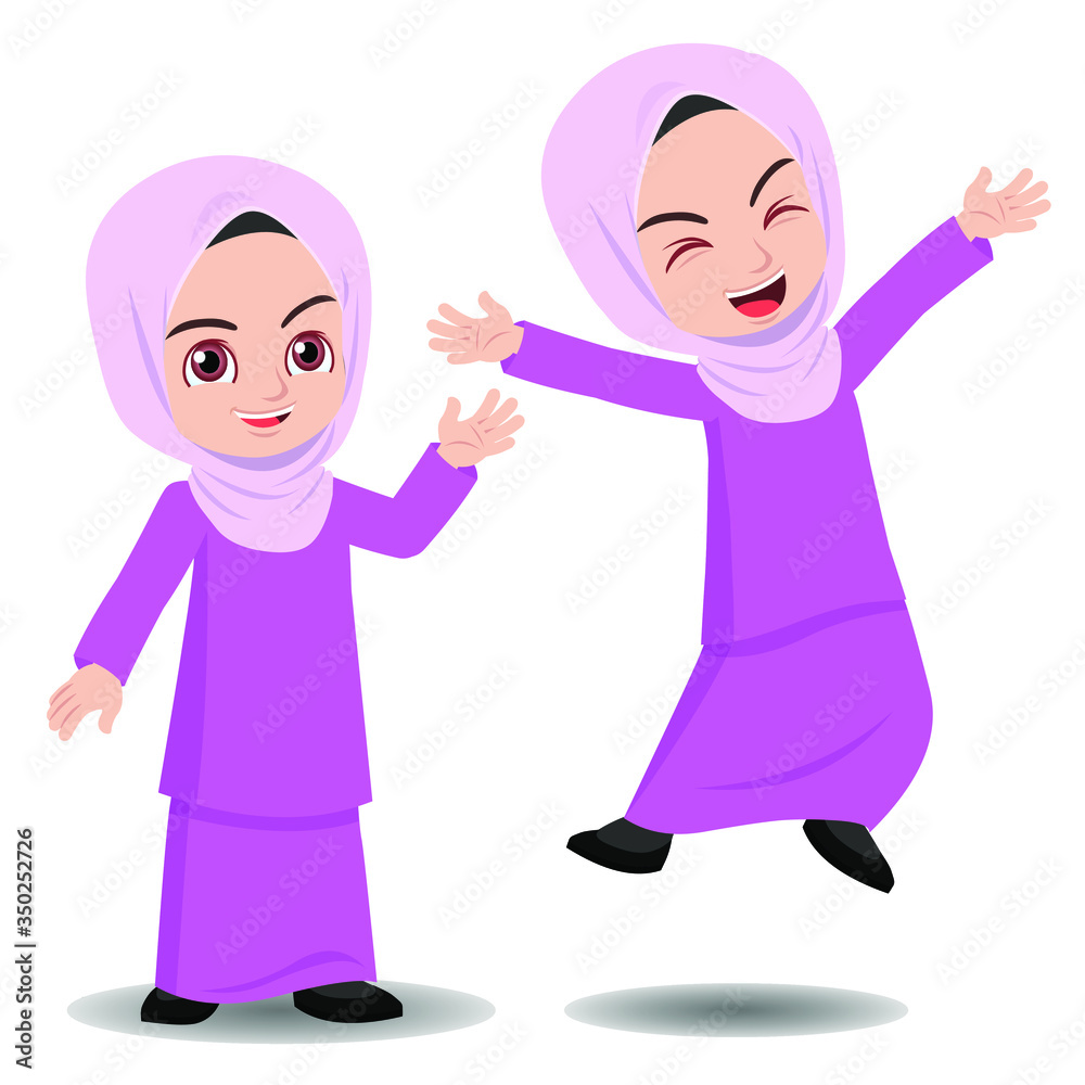 Malay girl celebrating Hari Raya Aidilfitri Malay girl celebrating Hari Raya Aidilfitri