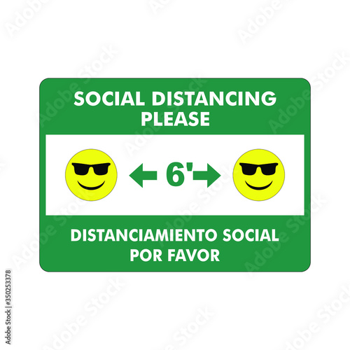 Social distancing, keep distance to prevent coronavirus covid19 vector ready to prin sign notice