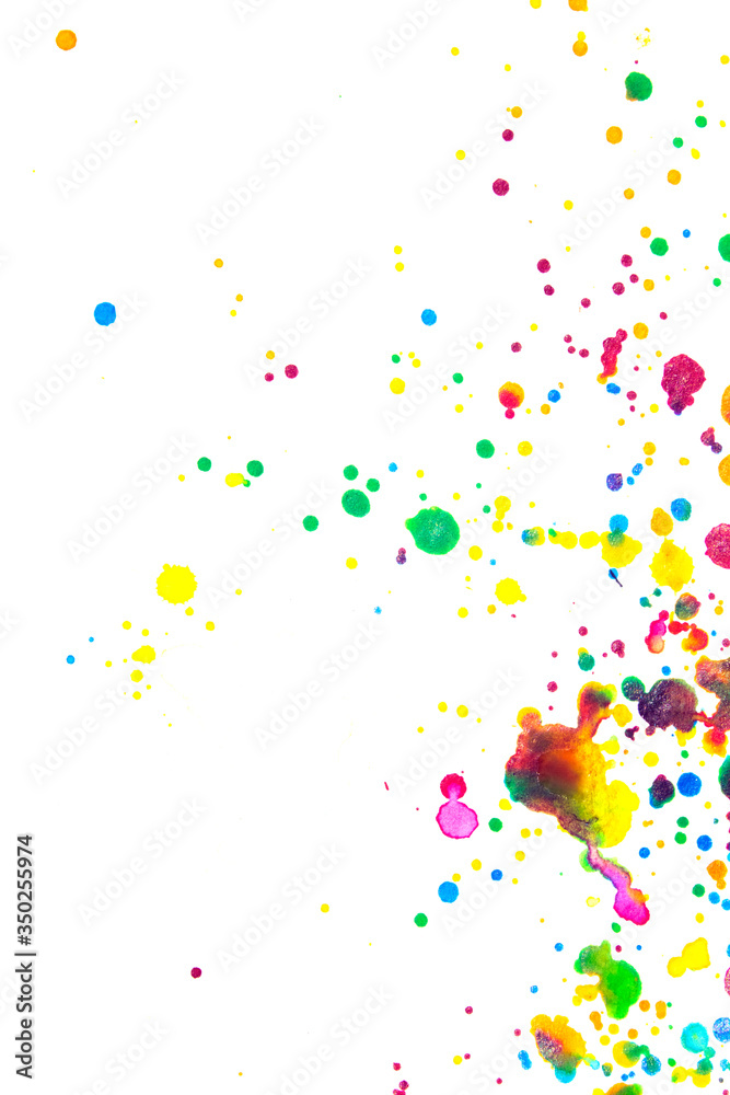 Abstract Vibrant Watercolour Splashes and Paint for Writing Over the Top or a Background