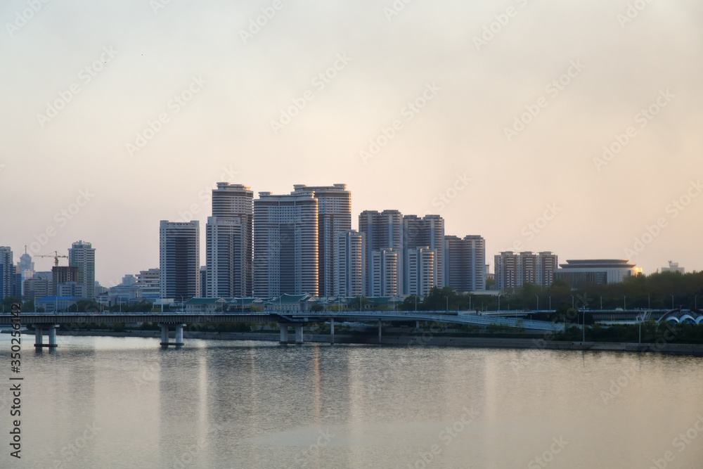 Obraz premium Pyongyang, capital of the North Korea. DPRK