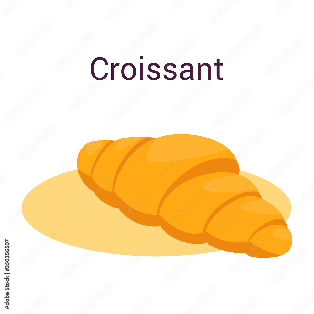 Sweet french croissant with crispy crust. Fast food snack, delicious Sweet french croissant with crispy crust. Fast food snack, delicious