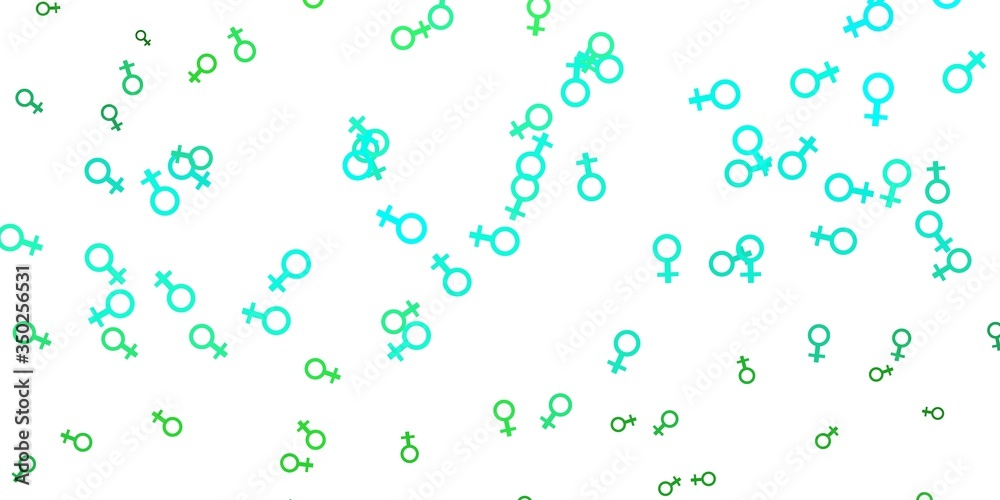 Light Green vector background with woman symbols. Light Green vector background with woman symbols.