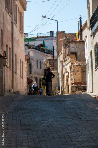 street in the old town Goreme Turkey
