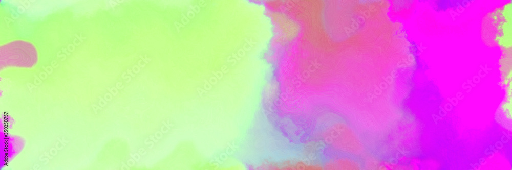 abstract watercolor background with watercolor paint with tea green, magenta and pastel violet colors. can be used as background texture or graphic element