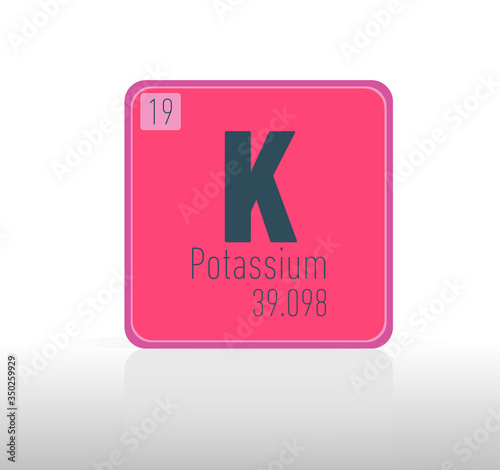 Potassium periodic table single element.