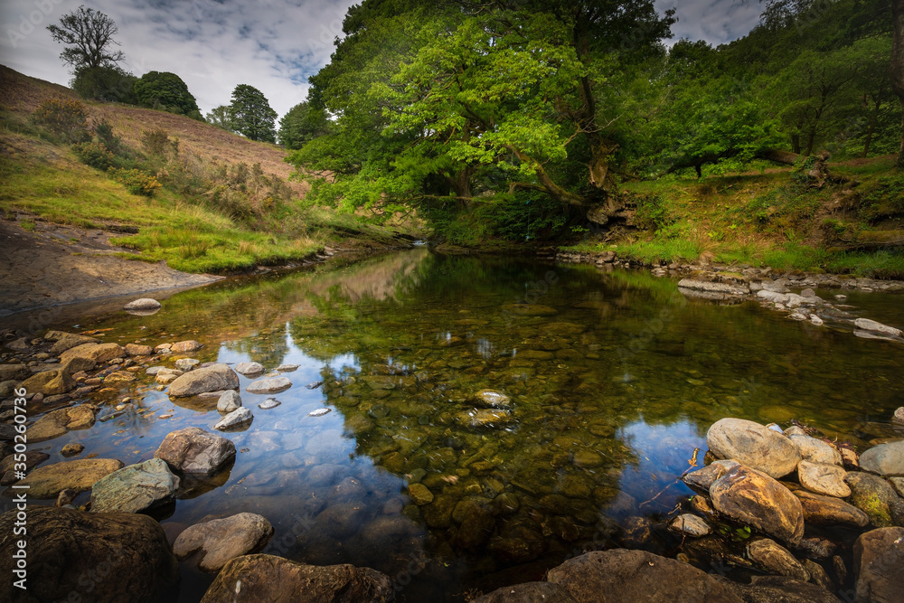 The Afon Twrch, a river that rises in the Black Mountain in South Wales, seen here at Cwmllynfell in the Twrch valley in South Wales, UK
The Afon Twrch, a river that rises in the Black Mountain in South Wales, seen here at Cwmllynfell in the Twrch valley in South Wales, UK