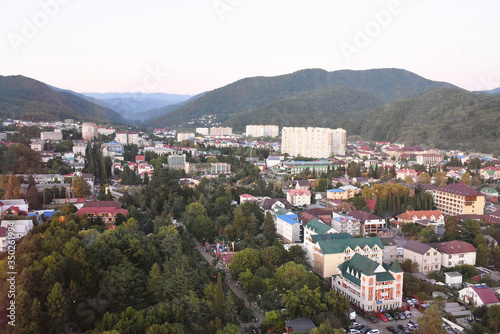 Residential neighborhood subdivision skyline Aerial shot © MestoSveta