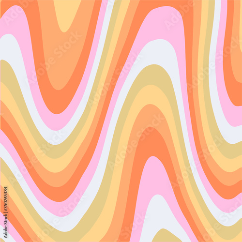 Retro wavy psychedelic abstract background