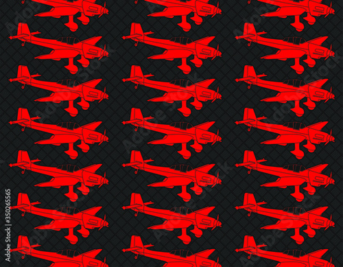 Vintage red Military bombardier set collage with grey metal geometric pattern at background