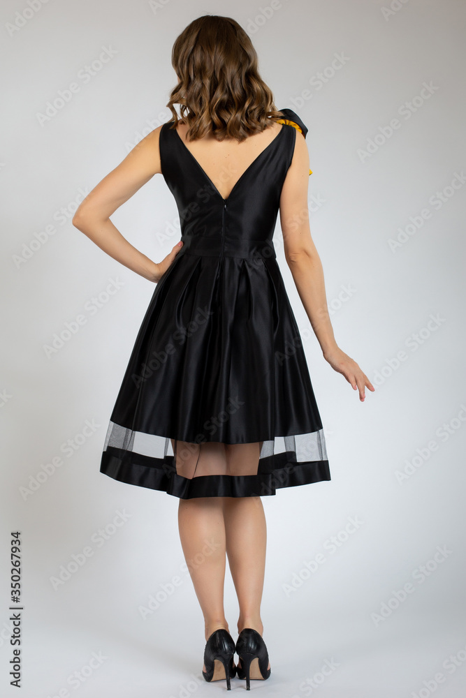 young model posing in fashion dress young model posing in fashion dress