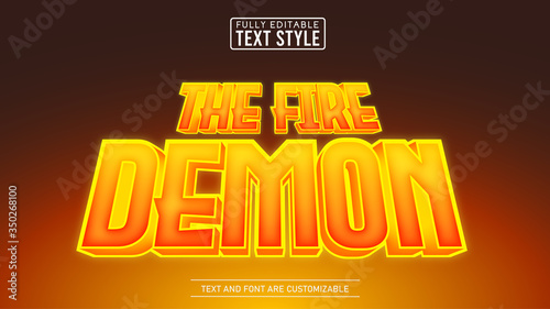 3D Flame Glow Game and Movie Title Editable Text Effect
