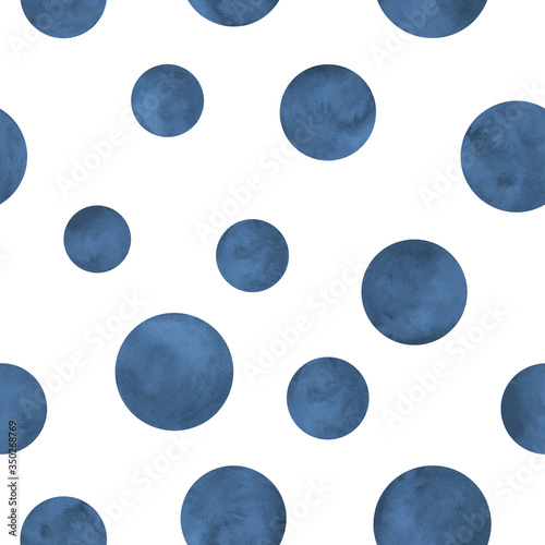 Polka dot blue navy indigo ...