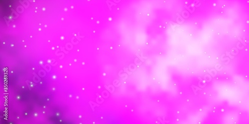 Light Pink vector background with colorful stars. Blur decorative design in simple style with stars. Pattern for websites, landing pages.