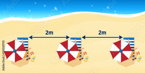 maintain social distance on the summer beach
coronavirus outbreak