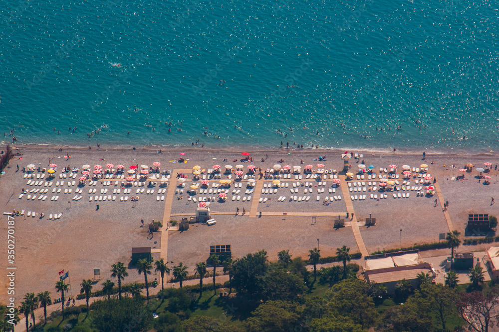 aerial view of the beach Antalya